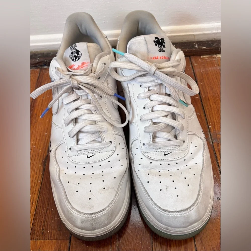 Nike Air Force 1 Flyleather Steve Harrington Earth Day Sneakers Men’s 12 White